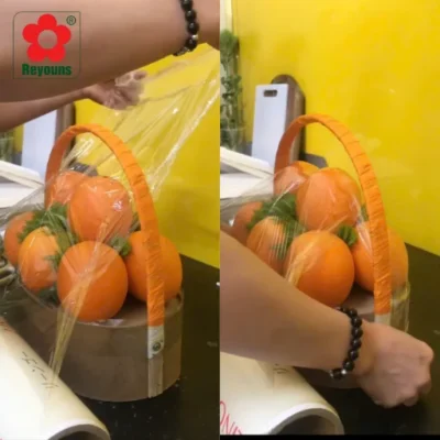 Màng bọc giỏ hoa quả, trái cây, quà Tết