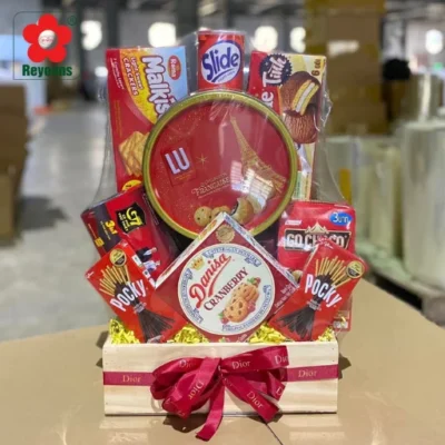 Màng bọc giỏ hoa quả, trái cây, quà Tết