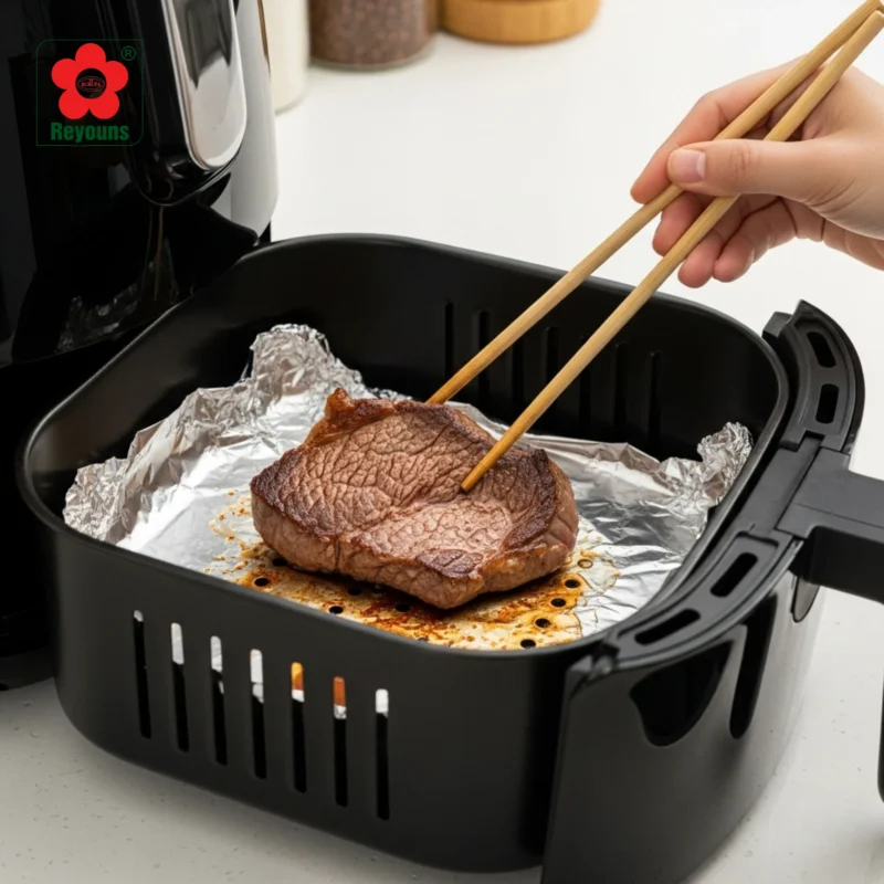 Cách nướng thịt bằng giấy bạc trong nồi chiên không dầu đơn giản