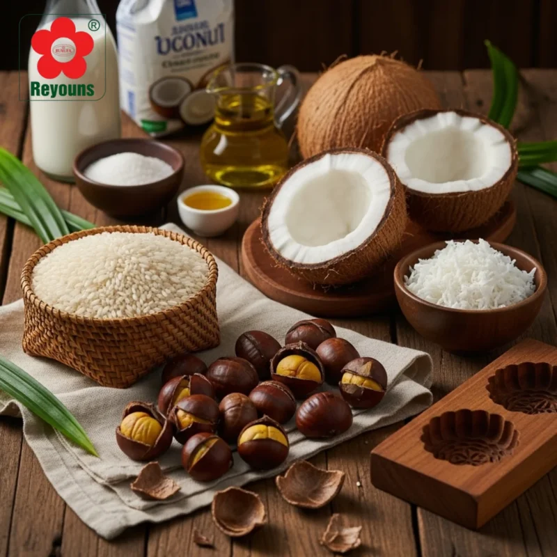 Cách làm bánh trung thu nhân cốm dừa, hạt dẻ xào ngon, chuẩn vị