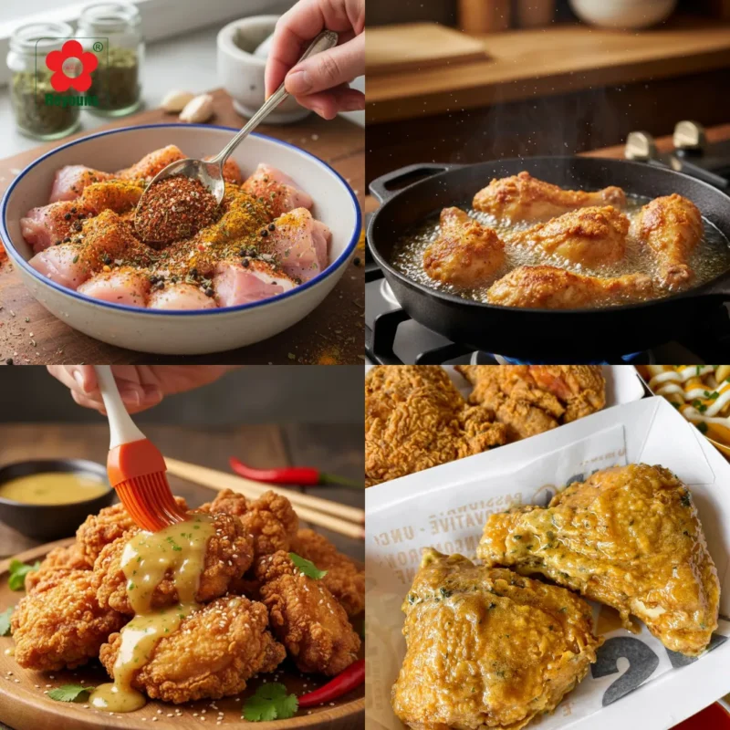 Cách làm gà sốt bơ tỏi thảo mộc Texas ngon chuẩn vị
