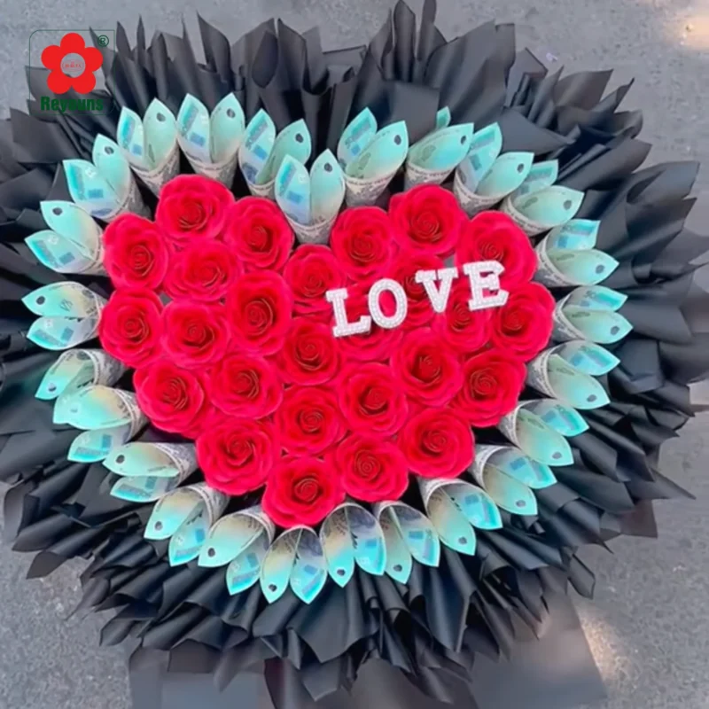 Cách làm bó hoa bằng tiền 500k đẹp mắt và độc đáo