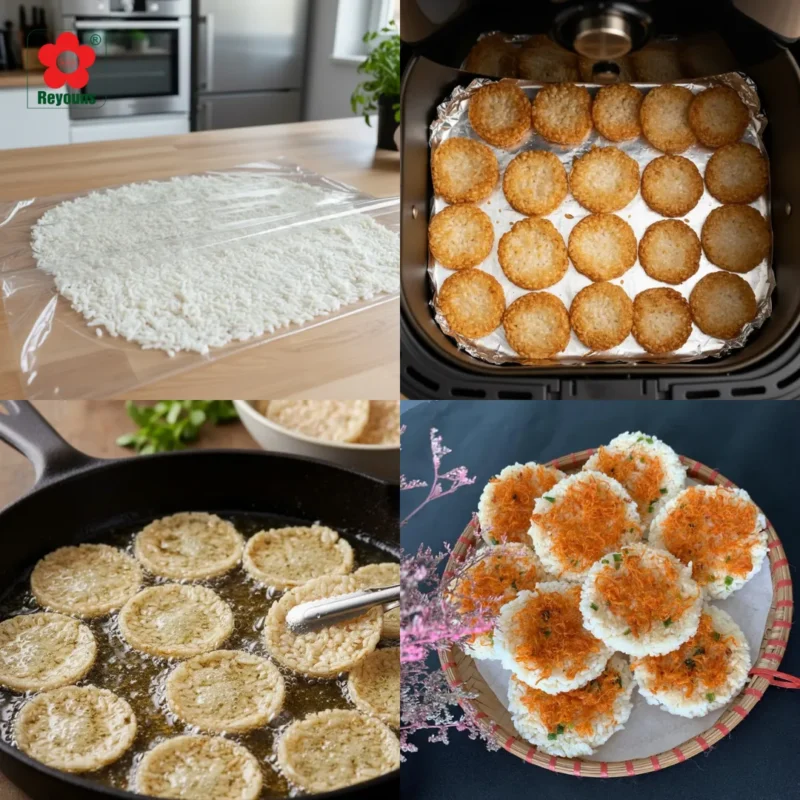 Cách làm cơm cháy từ cơm nguội không cần phơi nắng giòn rụm, vàng đều tại nhà