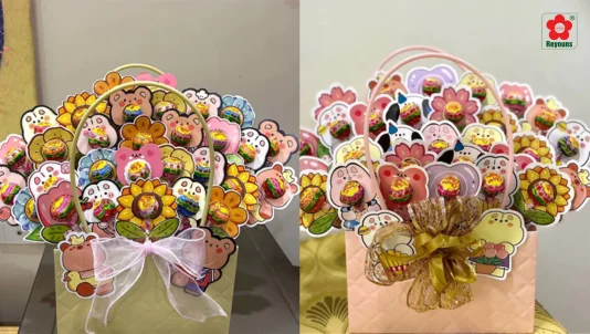 Cách làm giỏ kẹo mút cực xinh, đơn giản, siêu dễ làm tại nhà