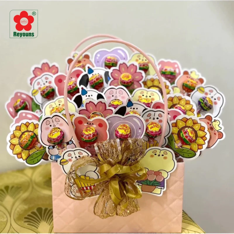 Cách làm giỏ kẹo mút cực xinh, đơn giản, siêu dễ làm tại nhà