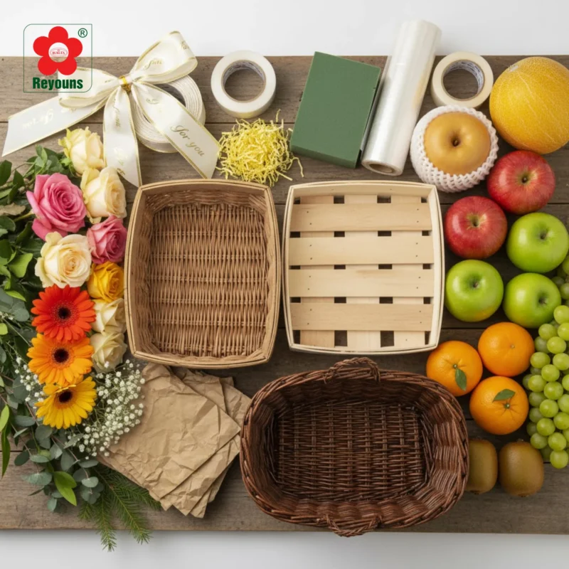 Cách làm giỏ trái cây kèm hoa đẹp, đơn giản, dễ làm tại nhà