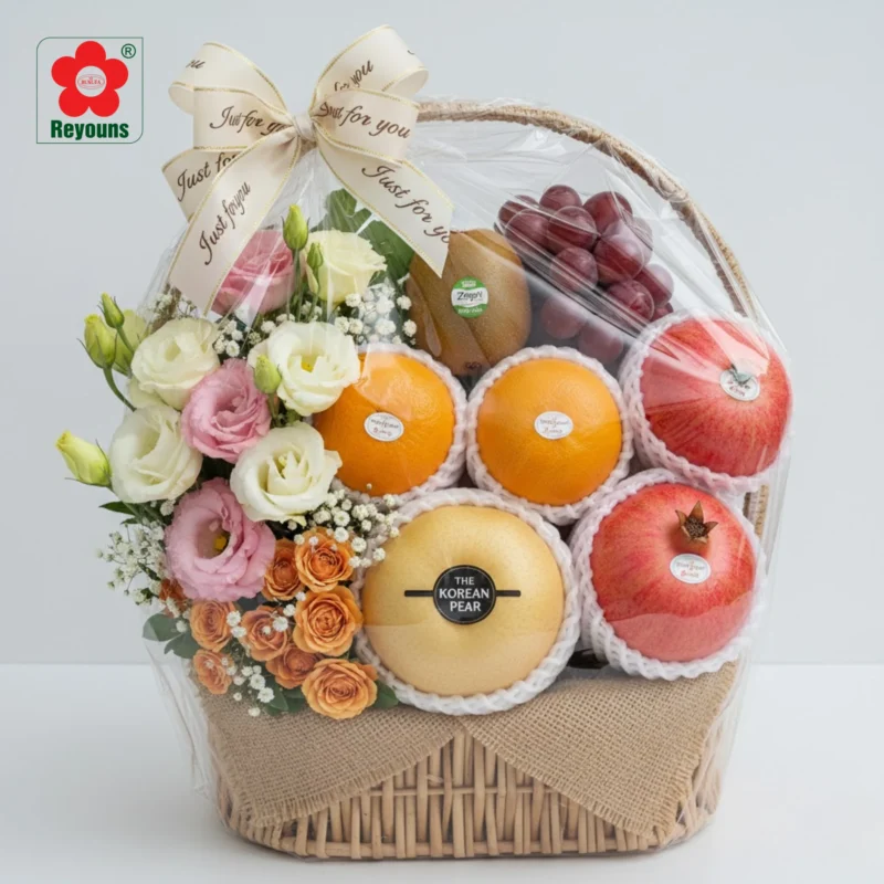 Cách làm giỏ trái cây kèm hoa đẹp, đơn giản, dễ làm tại nhà