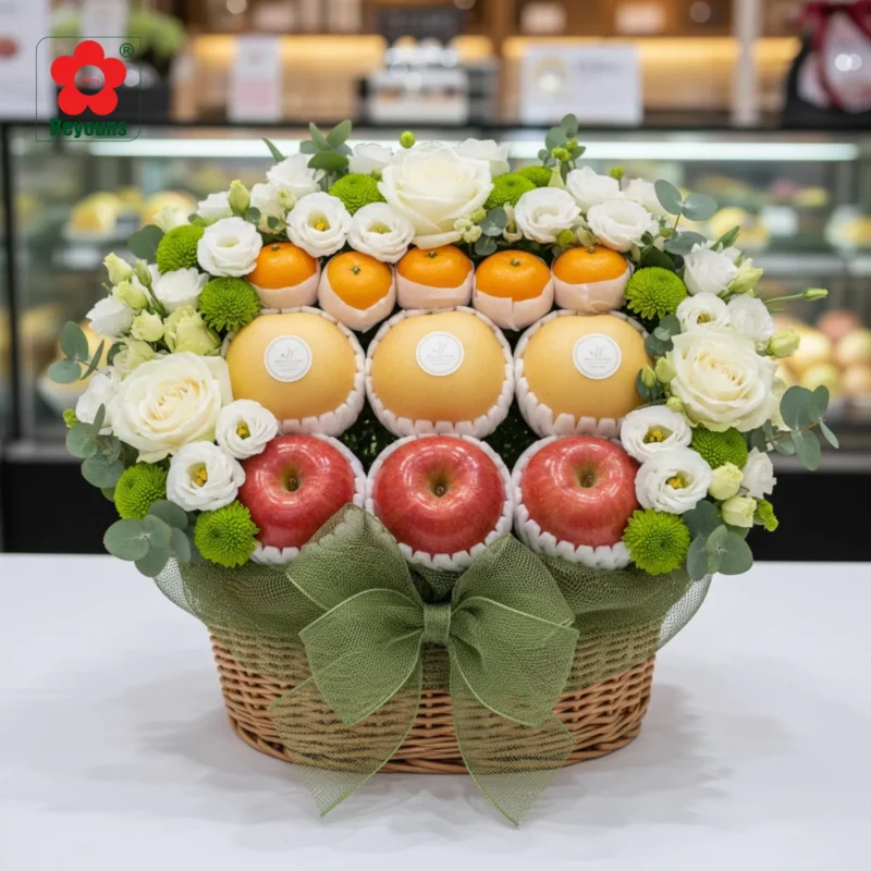 Cách làm giỏ trái cây kèm hoa đẹp, đơn giản, dễ làm tại nhà