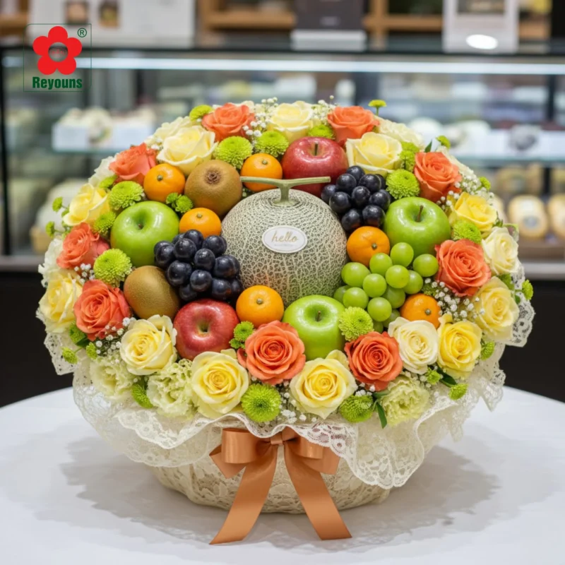 Cách làm giỏ trái cây kèm hoa đẹp, đơn giản, dễ làm tại nhà