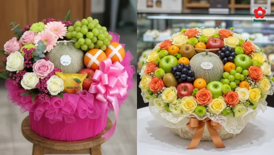 Cách làm giỏ trái cây kèm hoa đẹp, đơn giản, dễ làm tại nhà