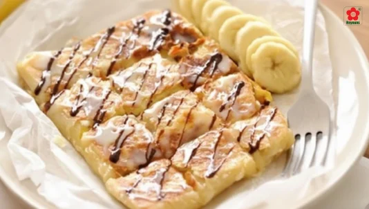 Cách làm bánh crepe chuối Thái Lan đơn giản, giòn rụm