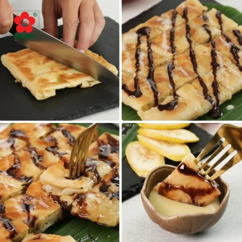 Cách làm bánh crepe chuối Thái Lan đơn giản, giòn rụm