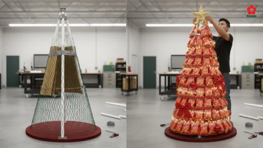 Cách làm cây thông bằng bim bim đẹp, đơn giản cho mùa Noel