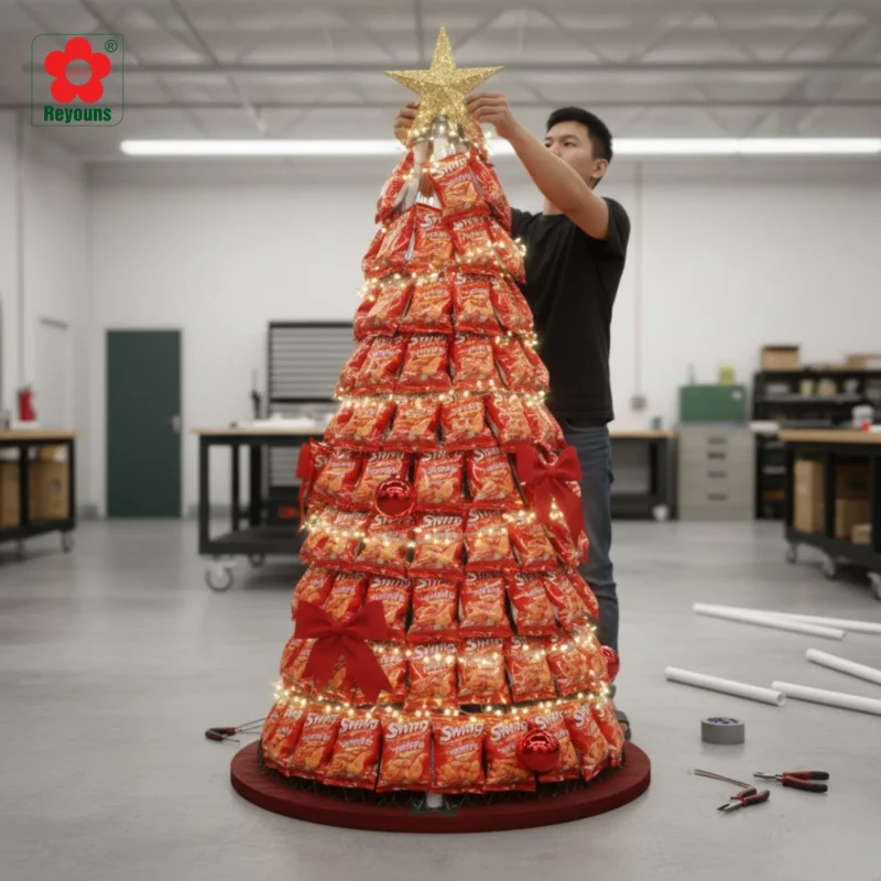 Cách làm cây thông bằng bim bim đẹp, đơn giản cho mùa Noel