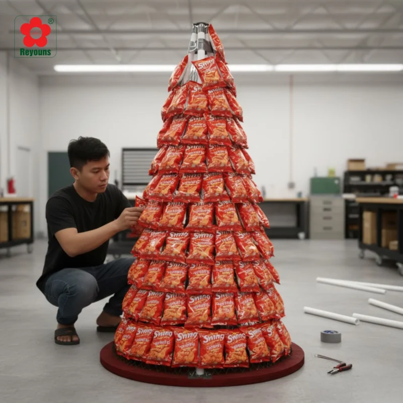 Cách làm cây thông bằng bim bim đẹp, đơn giản cho mùa Noel