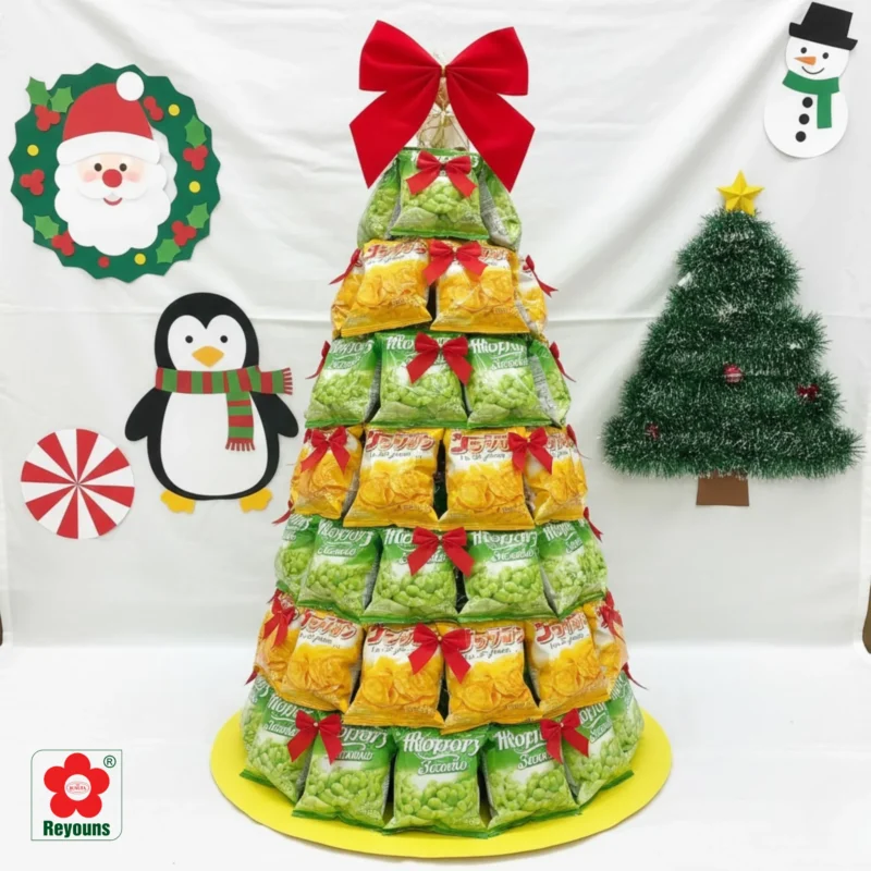 Cách làm cây thông bằng bim bim đẹp, đơn giản cho mùa Noel