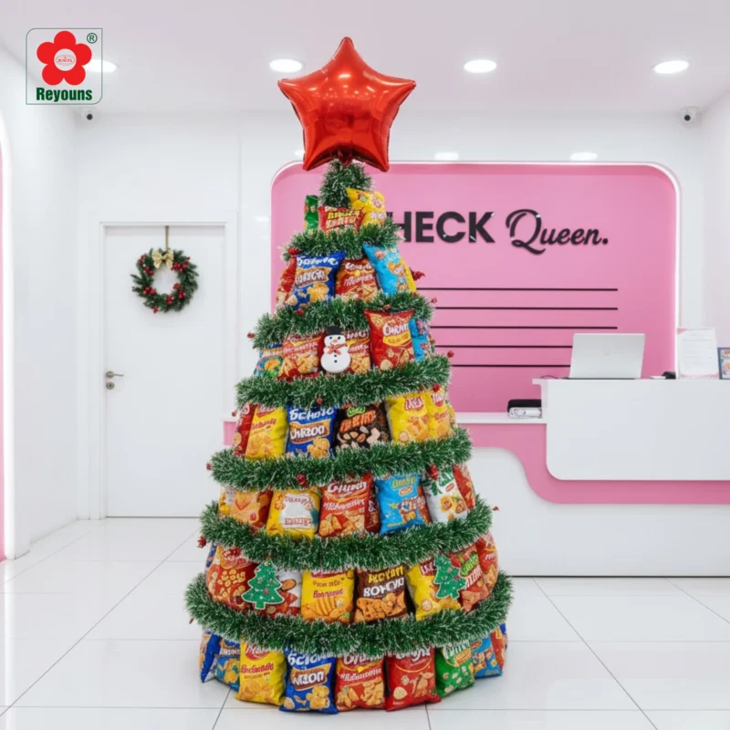 Cách làm cây thông bằng bim bim đẹp, đơn giản cho mùa Noel