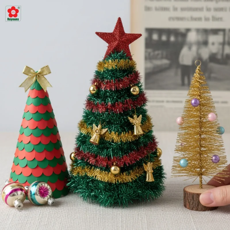 7+ Cách làm cây thông Noel mini để bàn làm việc đơn giản, siêu dễ thương