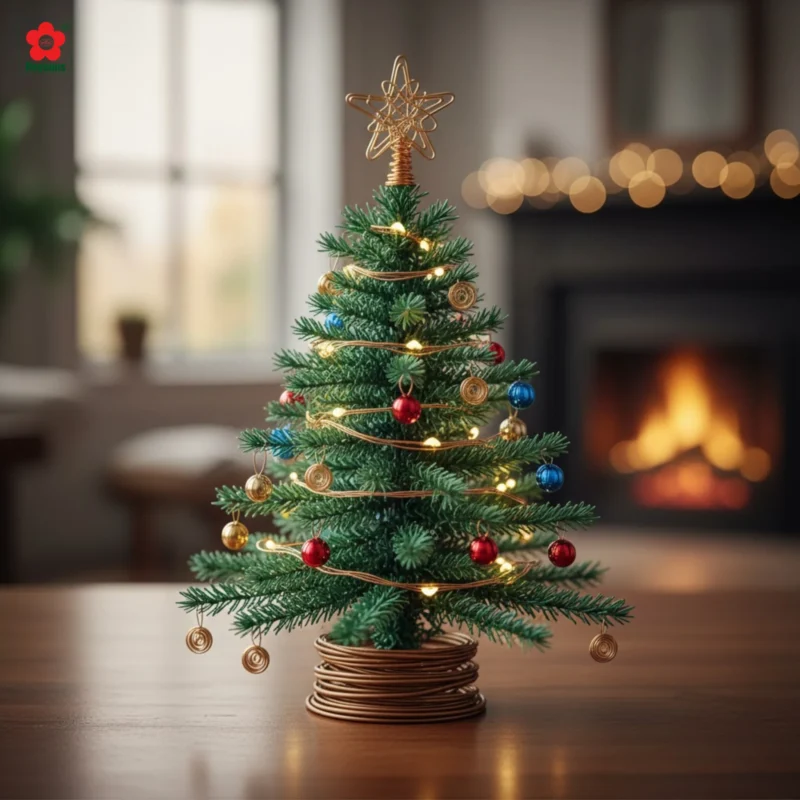 7+ Cách làm cây thông Noel mini để bàn làm việc đơn giản, siêu dễ thương