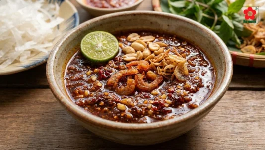 Cách làm nước sốt bánh tráng trộn bằng tương ớt ngon cay siêu ngon