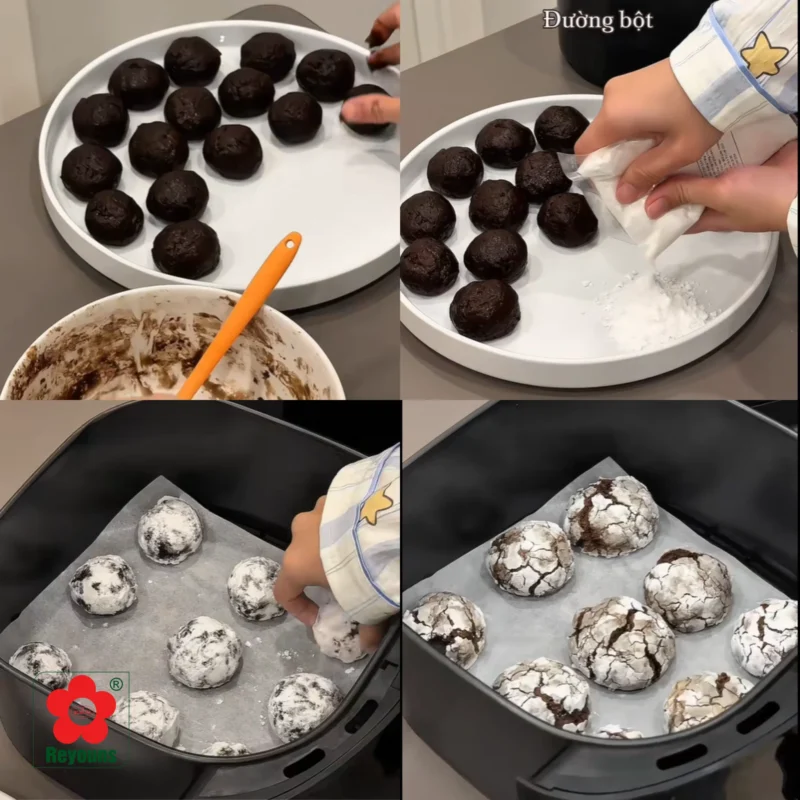 Làm bánh crinkle bằng nồi chiên không dầu nở đẹp, nhanh gọn