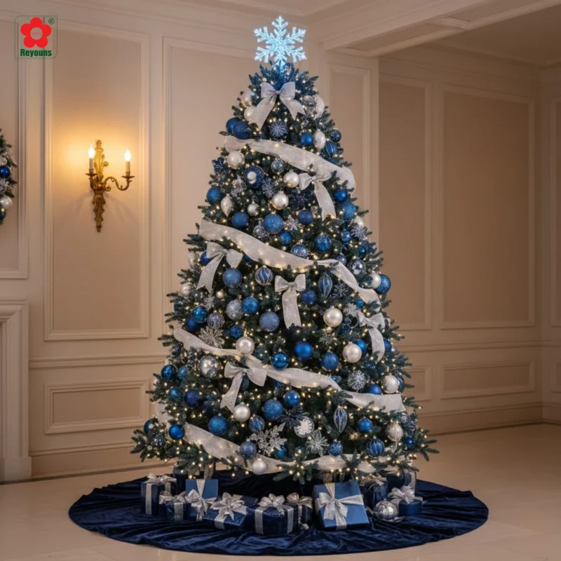 15+ Cách trang trí cây thông Noel màu xanh đẹp, sang trọng nhất