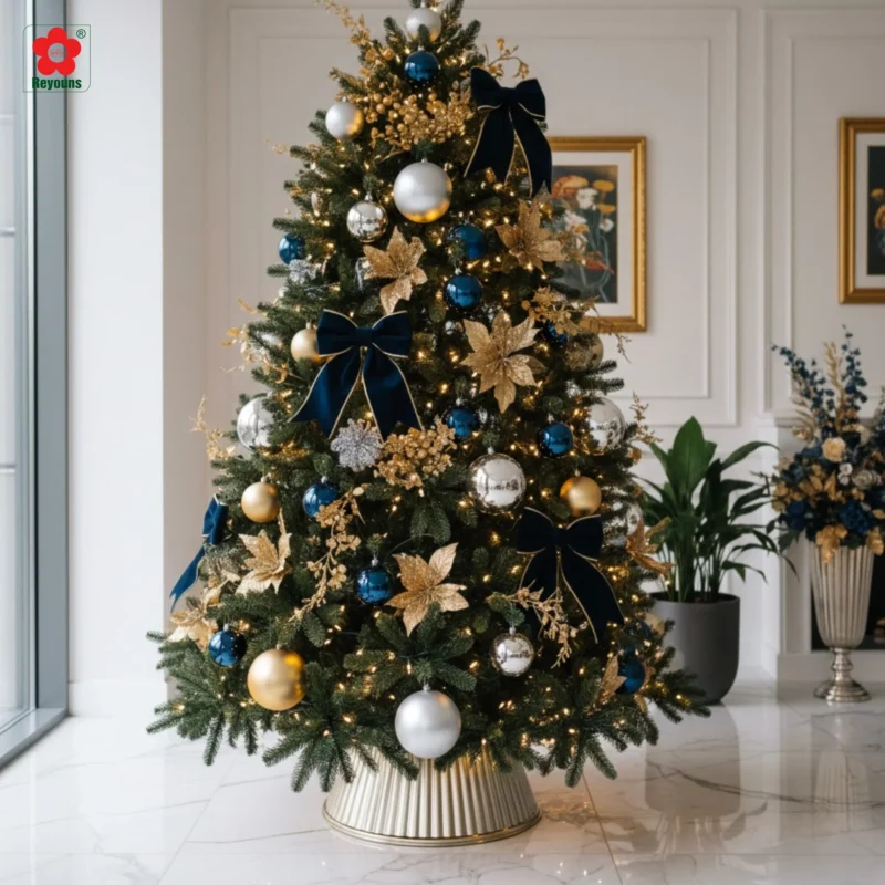 15+ Cách trang trí cây thông Noel màu xanh đẹp, sang trọng nhất