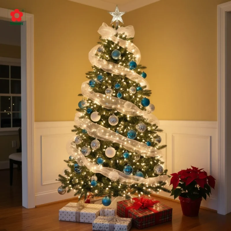 15+ Cách trang trí cây thông Noel màu xanh đẹp, sang trọng nhất