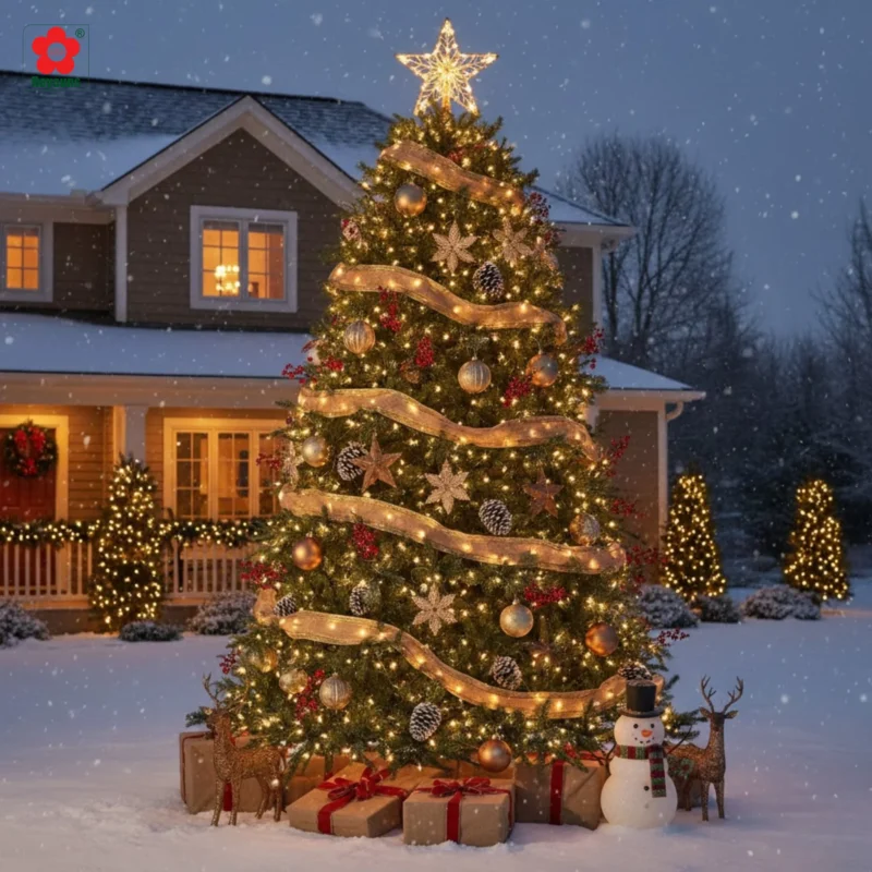 15+ Cách trang trí cây thông Noel màu xanh đẹp, sang trọng nhất