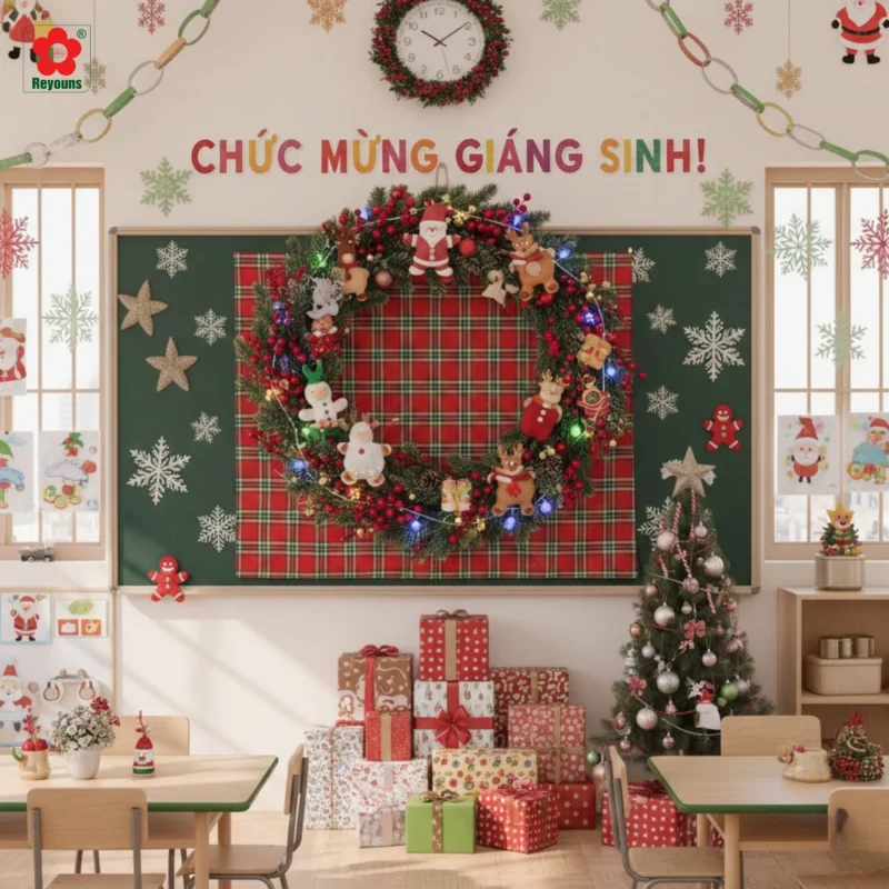 15+ Cách trang trí Noel cho lớp học mầm non đẹp, đơn giản, bé cực thích