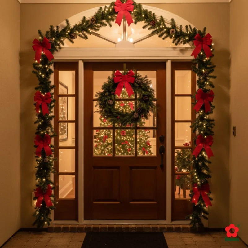 50+ Ý tưởng trang trí Noel trước cửa nhà đơn giản, đẹp lung linh