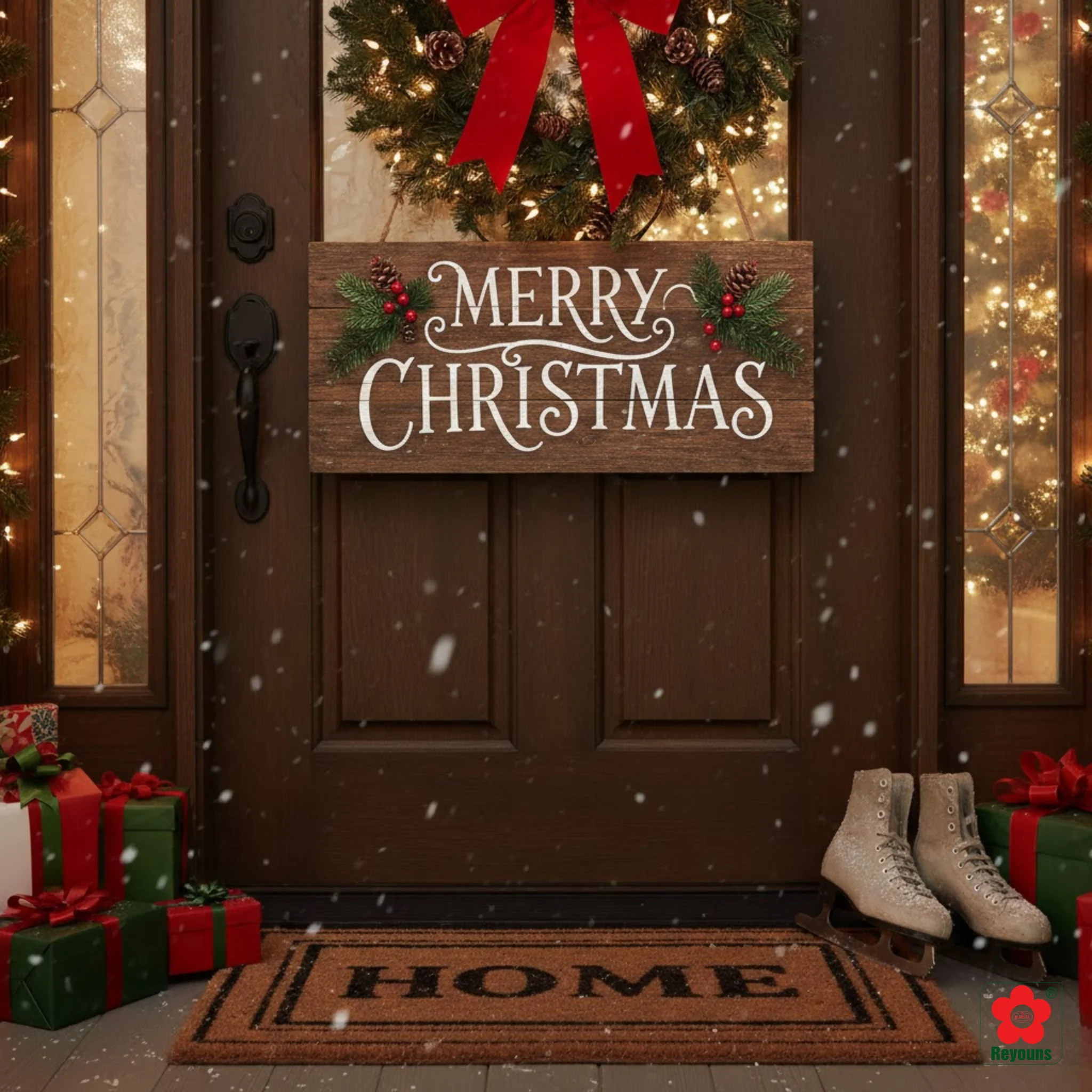 50+ Ý tưởng trang trí Noel trước cửa nhà đơn giản, đẹp lung linh