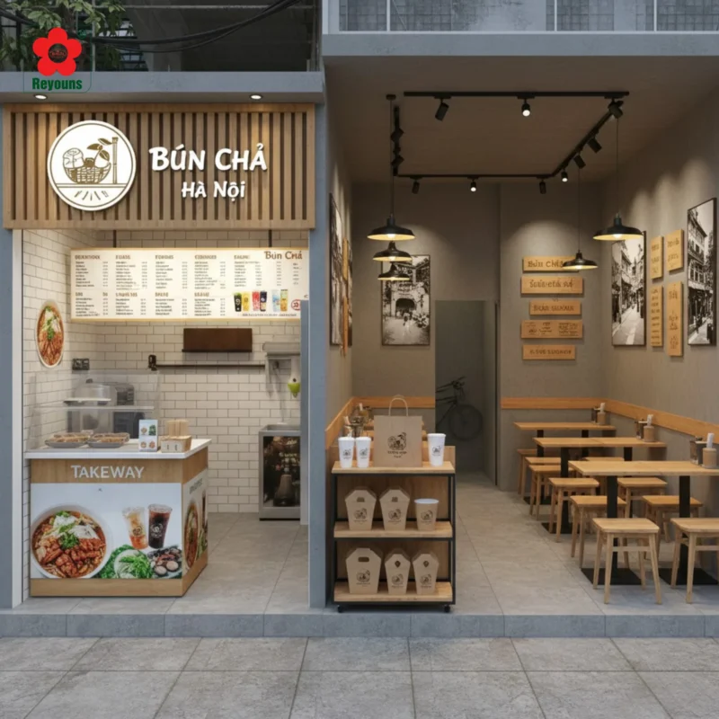 10+ Ý tưởng thiết kế quán bún chả đẹp, hút khách ngay từ cái đầu tiên