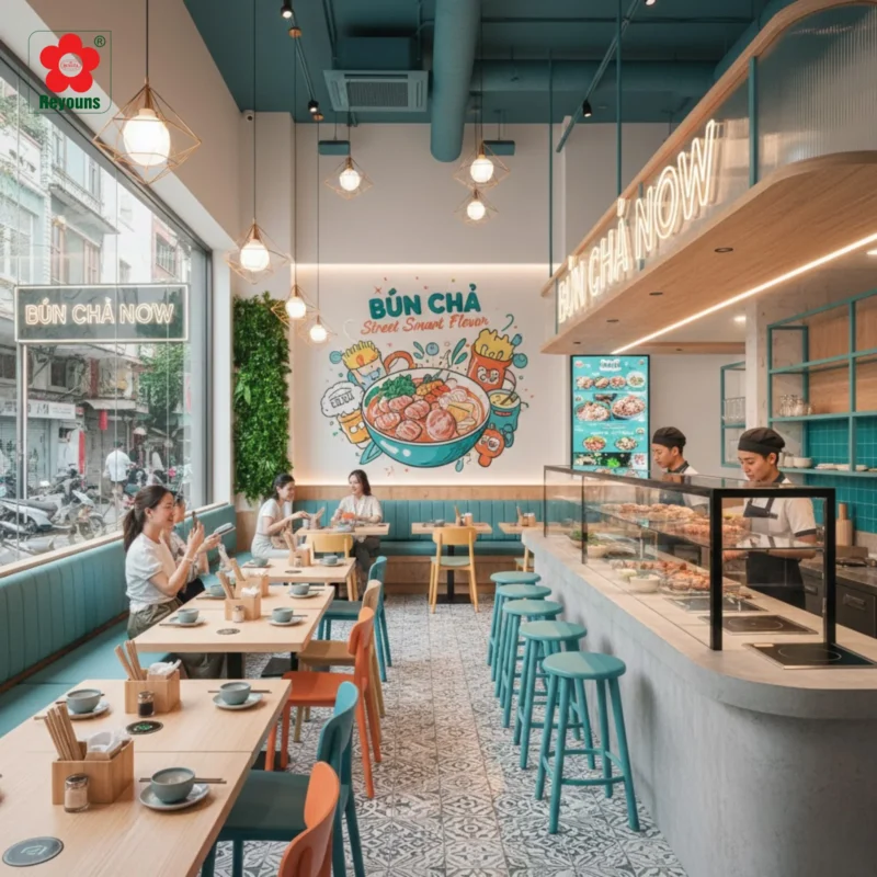 10+ Ý tưởng thiết kế quán bún chả đẹp, hút khách ngay từ cái đầu tiên