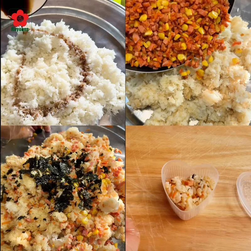 Cách làm cơm nắm tam giác kinh doanh 5k đơn giản, tiết kiệm chi phí