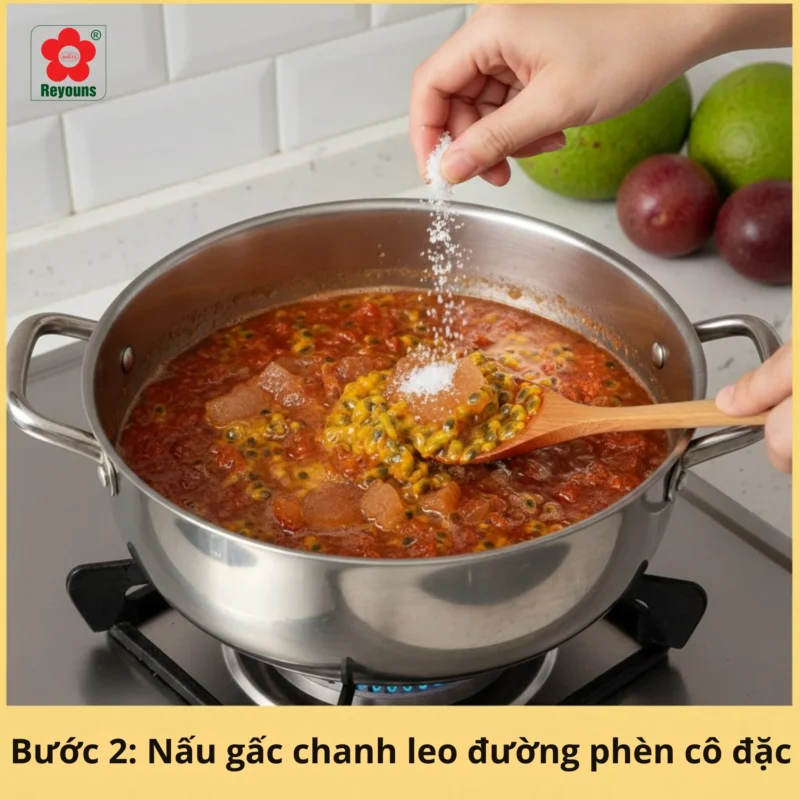 Cách làm gấc chanh leo đường phèn cô đặc tại nhà dễ làm, để được lâu