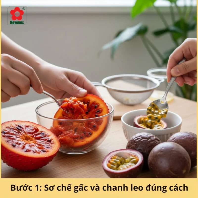 Cách làm gấc chanh leo đường phèn cô đặc tại nhà dễ làm, để được lâu