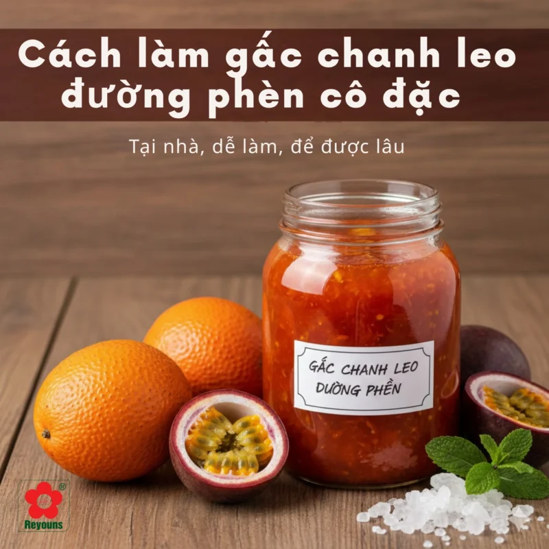 Cách làm gấc chanh leo đường phèn cô đặc tại nhà dễ làm, để được lâu