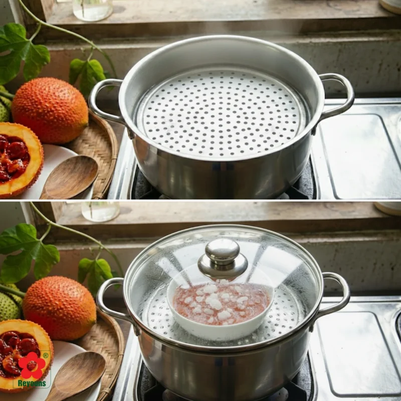 Cách làm gấc chưng đường phèn đơn giản tại nhà, dễ làm mà bổ dưỡng