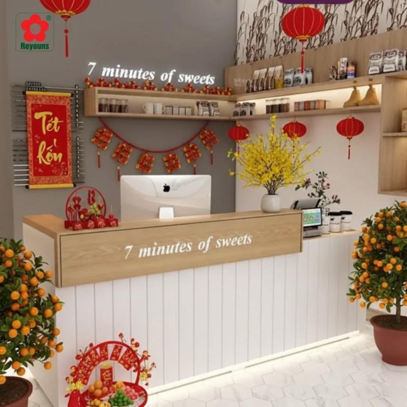 10+ Ý tưởng trang trí tết quầy lễ tân