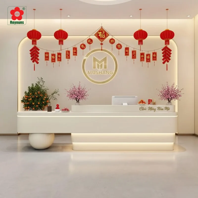 10+ Ý tưởng trang trí tết quầy lễ tân