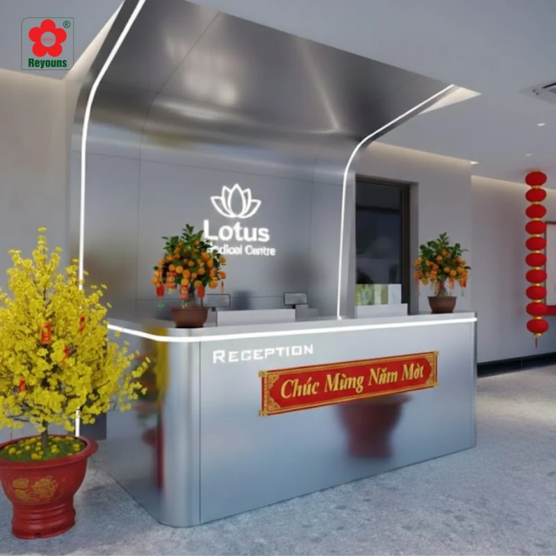 
10+ Ý tưởng trang trí tết quầy lễ tân chuẩn phong thủy, thu hút tài lộc
