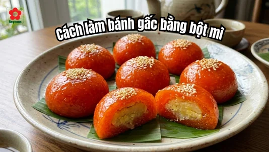 Cách làm bánh gấc bằng bột mì thơm ngon, đơn giản tại nhà