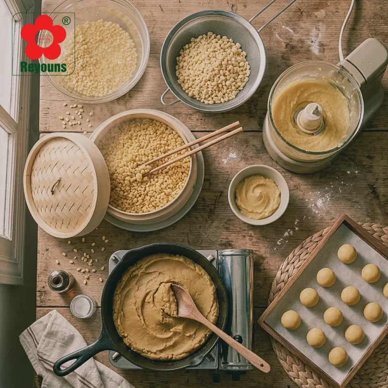 cách làm bánh gấc bằng bột nếp