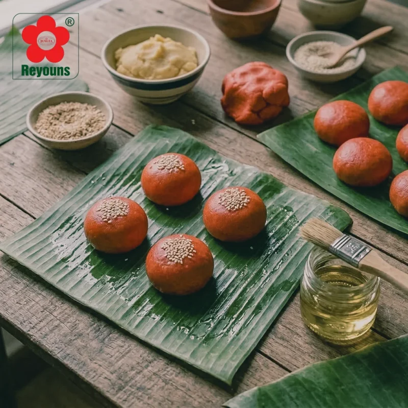 cách làm bánh gấc bằng bột nếp