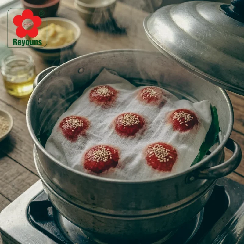 cách làm bánh gấc bằng bột nếp