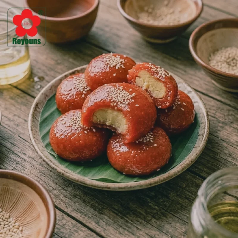 cách làm bánh gấc bằng bột nếp