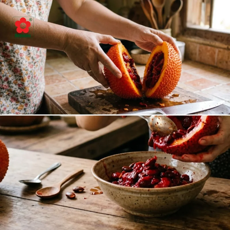 Cách làm cao gấc thơm đậm, sánh mịn để dùng lâu dài