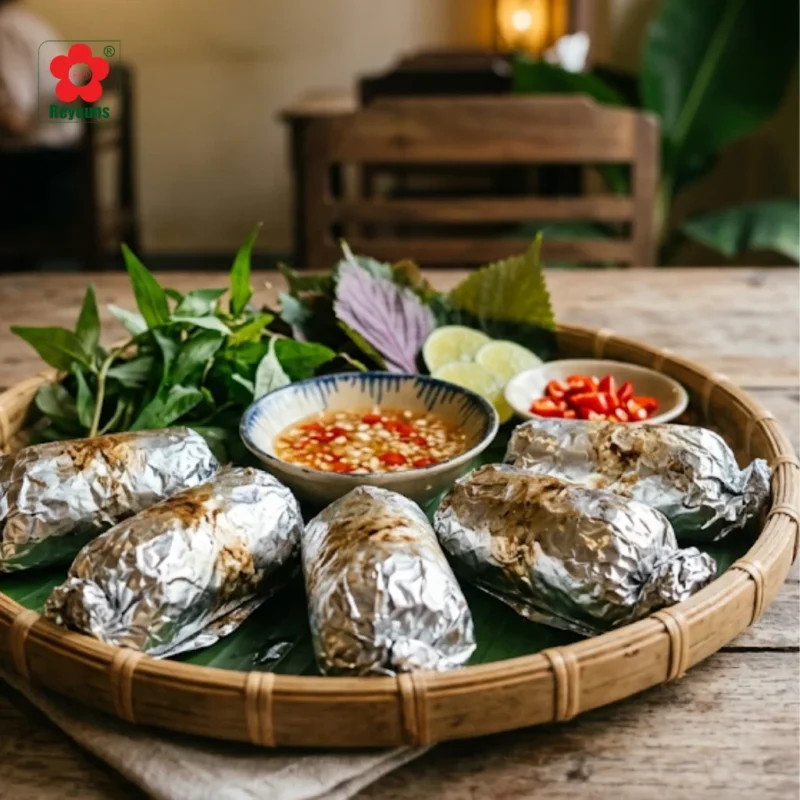 Cách làm chả ốc lá lốt hấp giấy bạc ngon, giòn dai tại nhà