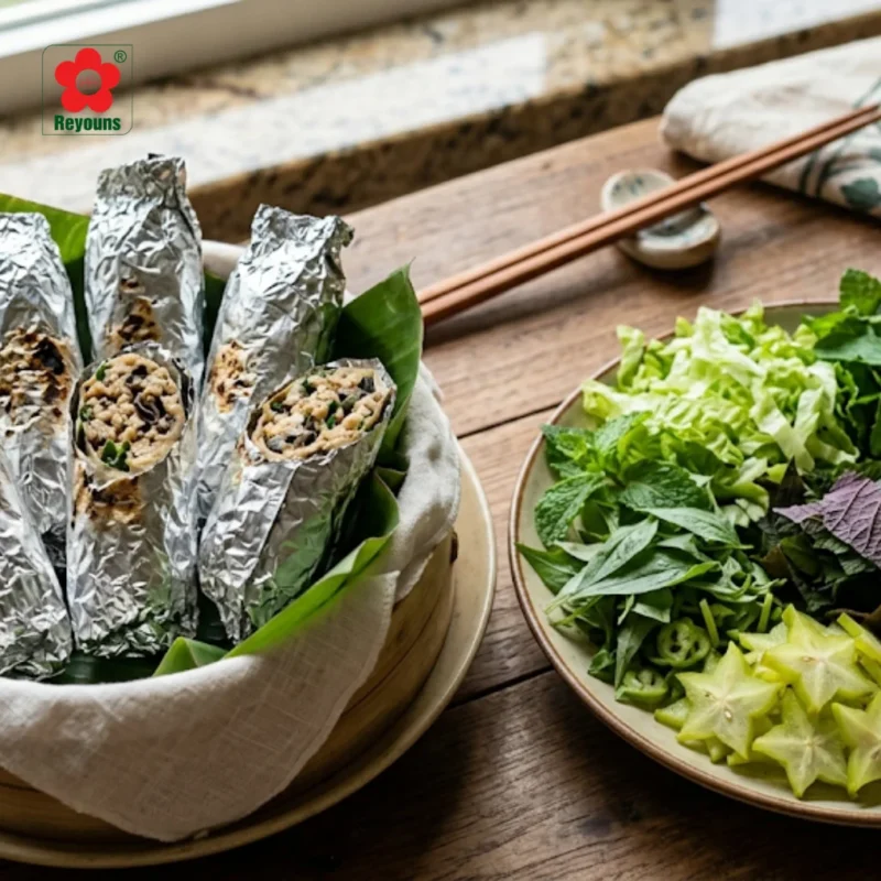 Cách làm chả ốc lá lốt hấp giấy bạc ngon, giòn dai tại nhà